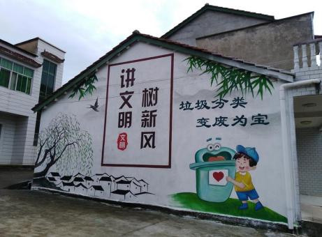  南漳墙绘是现在流行的墙体广告